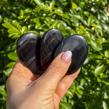 Load image into Gallery viewer, Ice Obsidian Scrying Mirror Palmstone