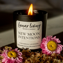 Load image into Gallery viewer, LunarLiving_NewMoon_Intention_Candle_soulemporium
