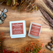 Load image into Gallery viewer, Autumn Awakening Ritual Candle, with Smoky Quartz (20cl)
