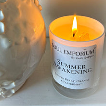 Load image into Gallery viewer, Summer Awakening Candle with citrine tumblestone
