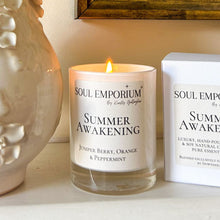 Load image into Gallery viewer, Summer Awakening Candle with citrine tumblestone
