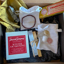 Load image into Gallery viewer, Soul Emporium Winter Awakening Box, with Snowflake Obsidian Tower Altarpiece
