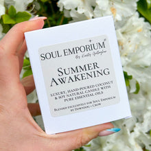 Load image into Gallery viewer, Summer Awakening Candle with citrine tumblestone
