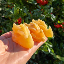 Load image into Gallery viewer, Orange Calcite Dragon Carving
