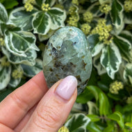 Prehnite & Epidote Palm Stone