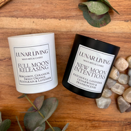 Small Lunar Living New & Full Moon Ritual Candles - perfect for travel & altars