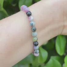 Load and play video in Gallery viewer, Lepidolite &amp; Pink Tourmaline Bracelet

