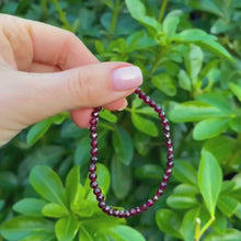 Load and play video in Gallery viewer, Garnet Faceted Bracelet
