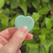 Load and play video in Gallery viewer, Amazonite Worry Stone (Heart)
