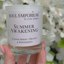 Load and play video in Gallery viewer, Summer Awakening Candle with citrine tumblestone
