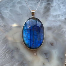 Load image into Gallery viewer, Oval Labradorite Necklace - Pendant Only (No chain) LAST ONE
