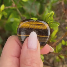Load and play video in Gallery viewer, Tiger&#39;s Eye Worry Stone
