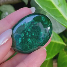 Load and play video in Gallery viewer, Malachite_Palm_Stone_soulemporium
