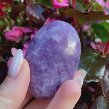 Load and play video in Gallery viewer, Lepidolite Palm Stone

