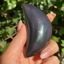 Load image into Gallery viewer, Rainbow Obsidian Crescent - LAST ONE
